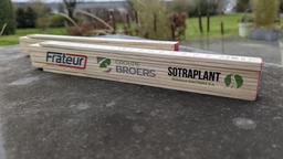 Mètre pliant en bois - 2 m + UV LED 1 face